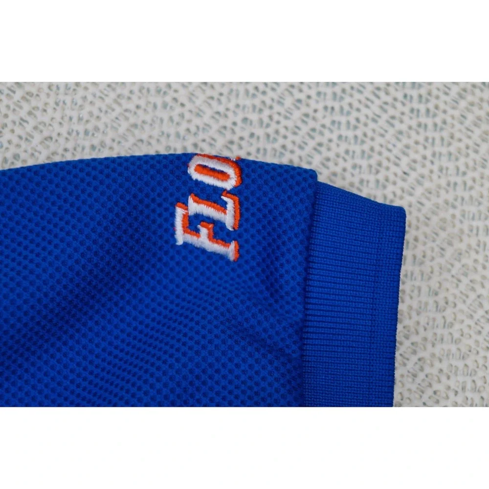 Columbia PFG Florida Gators Polo Shirt Mens Extra Large Blue SEC Football